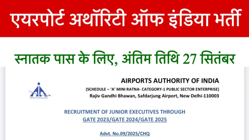 AAI Junior Executive Recruitment 2025